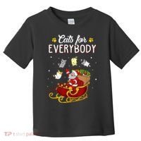 Cats For Everybody Ugly Christmas Cat Funny Xmas Toddler T-Shirt thumb 0