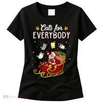 Cats For Everybody Ugly Christmas Cat Funny Xmas Women's T-Shirt thumb 0