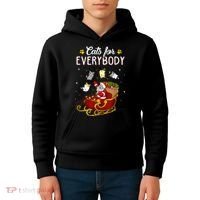 Cats For Everybody Ugly Christmas Cat Funny Xmas Kids Hoodie thumb 4