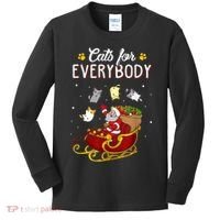 Cats For Everybody Ugly Christmas Cat Funny Xmas Kids Long Sleeve Shirt thumb 0