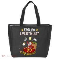 Cats For Everybody Ugly Christmas Cat Funny Xmas Tote Bag thumb 0