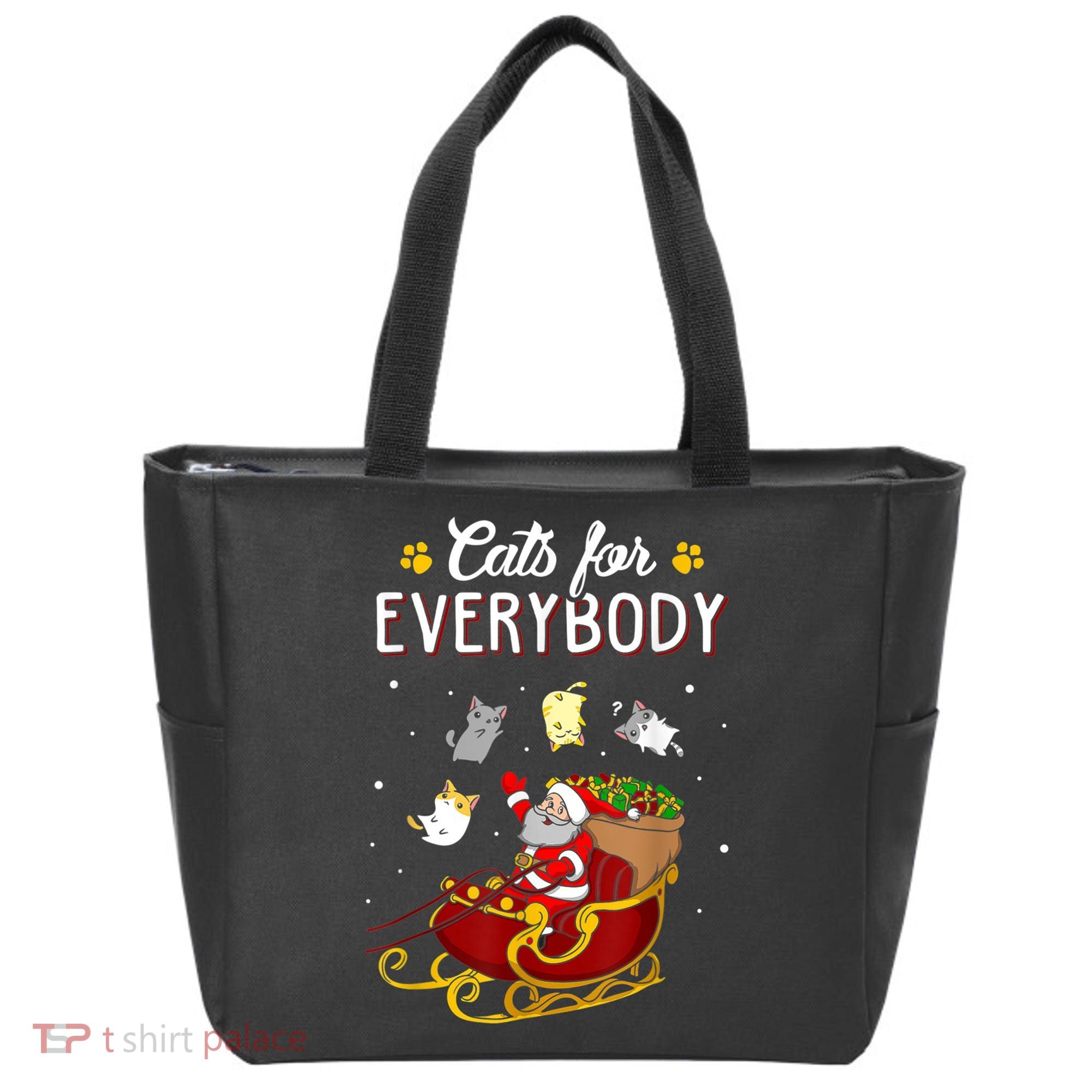 Cats For Everybody Ugly Christmas Cat Funny Xmas Tote Bag