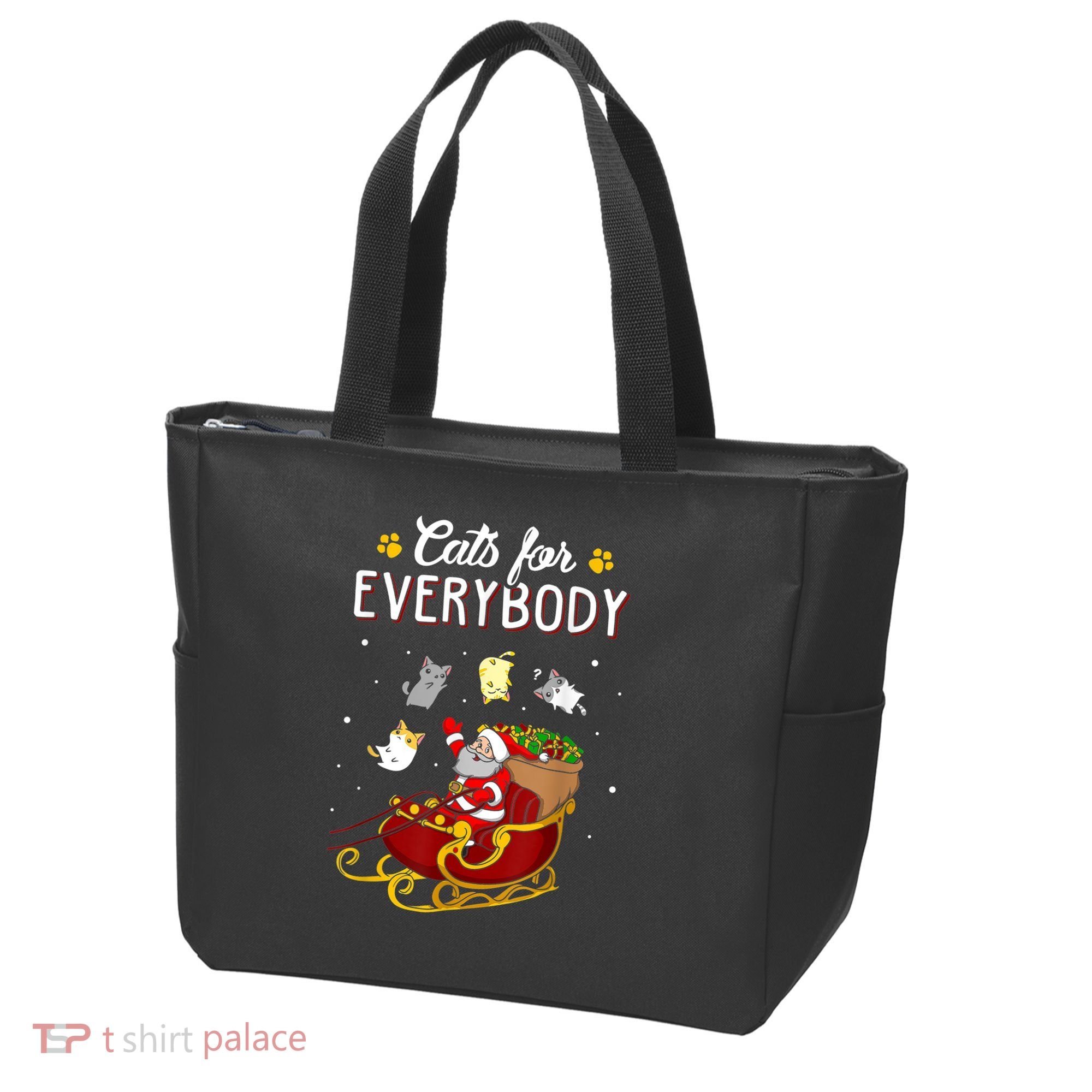 Cats For Everybody Ugly Christmas Cat Funny Xmas Tote Bag