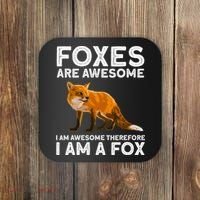Cool Fox For Men Women Kids Wildlife Animal Fox Lover Coaster thumb 0