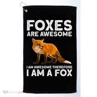 Cool Fox For Men Women Kids Wildlife Animal Fox Lover Golf Towel thumb 0
