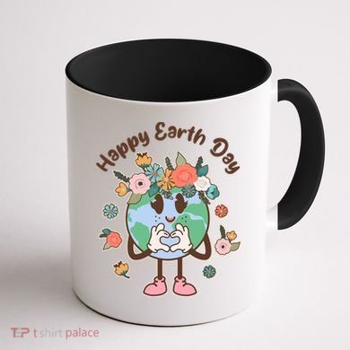 Cute Flower Floral Happy Earth Day Coffee Mug back