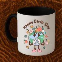 Cute Flower Floral Happy Earth Day Coffee Mug thumb 2