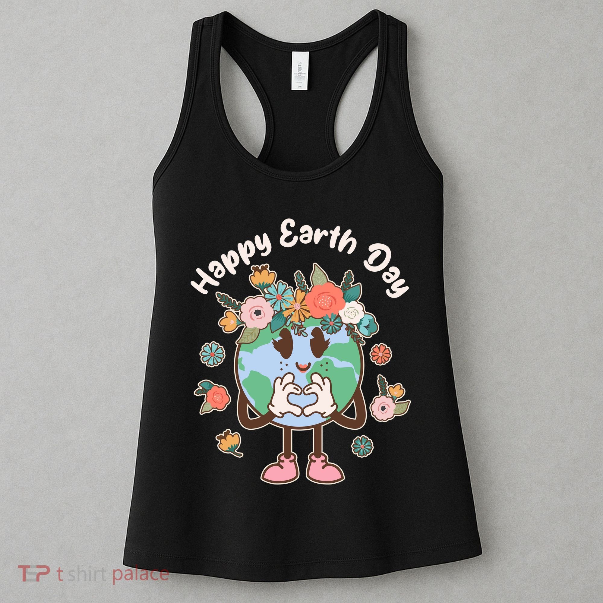 Cute Flower Floral Happy Earth Day Women's Tank Top