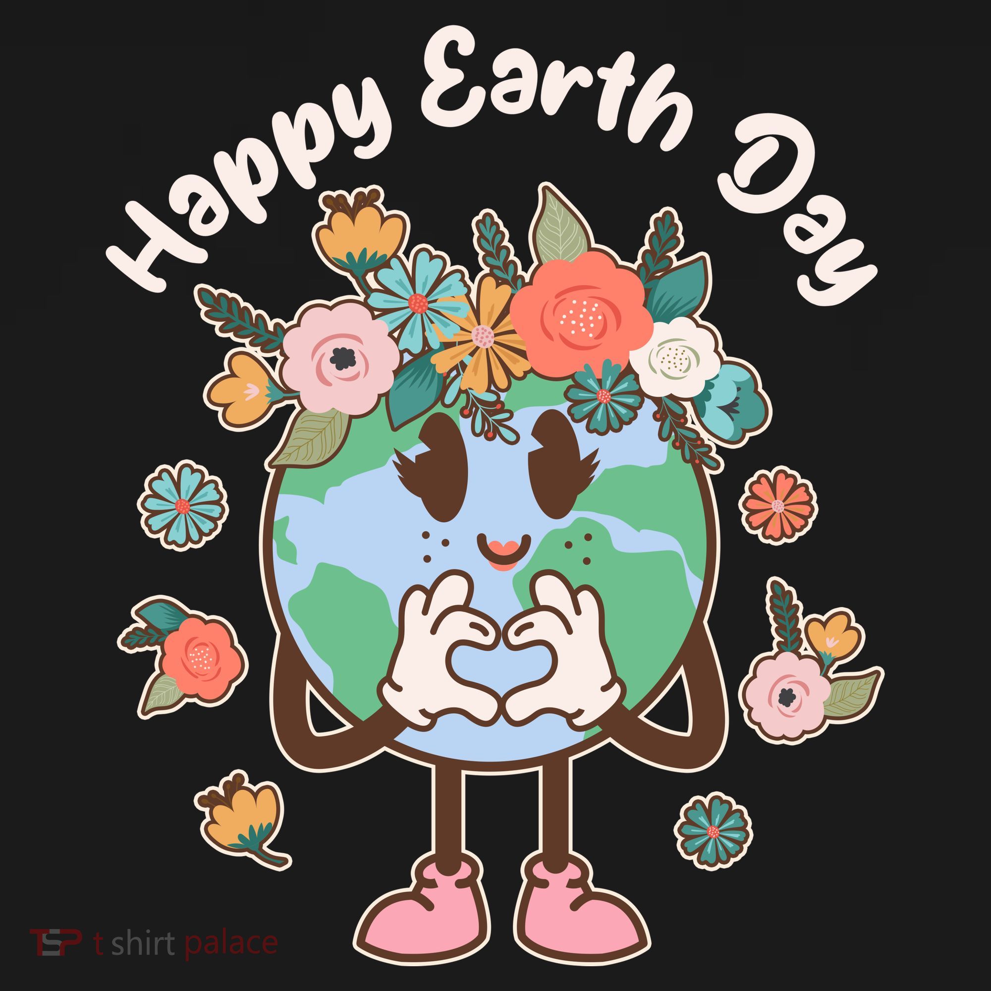 Cute Flower Floral Happy Earth Day Women's Tank Top