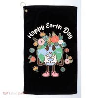 Cute Flower Floral Happy Earth Day Golf Towel thumb 0