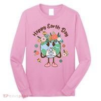 Cute Flower Floral Happy Earth Day Long Sleeve Shirt thumb 0