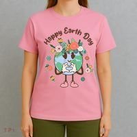 Cute Flower Floral Happy Earth Day T-Shirt thumb 4