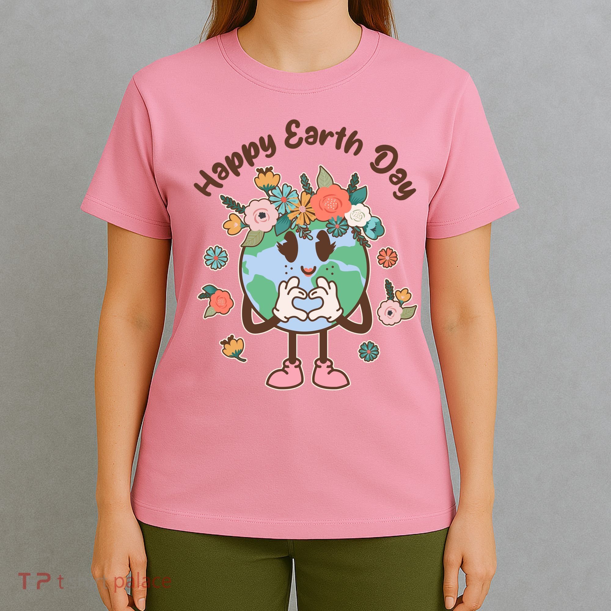 Cute Flower Floral Happy Earth Day T-Shirt