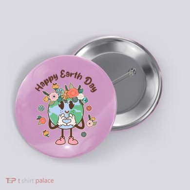 Cute Flower Floral Happy Earth Day Button