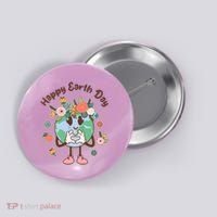 Cute Flower Floral Happy Earth Day Button thumb 0