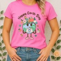 Cute Flower Floral Happy Earth Day Women's T-Shirt thumb 2