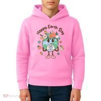 Cute Flower Floral Happy Earth Day Kids Hoodie thumb 4