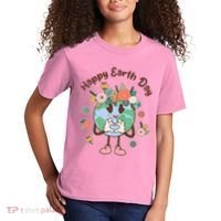 Cute Flower Floral Happy Earth Day Kids T-Shirt thumb 2