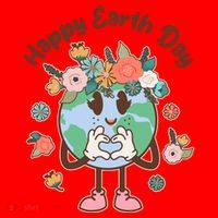 Cute Flower Floral Happy Earth Day Santa Hat thumb 1