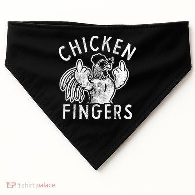 Chicken Fingers Funny Offensive USA-Made Doggie Bandana