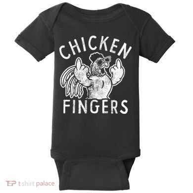 Chicken Fingers Funny Offensive Baby Bodysuit