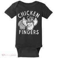 Chicken Fingers Funny Offensive Baby Bodysuit thumb 0