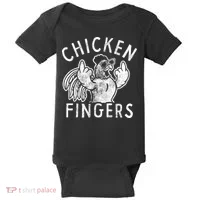 Chicken Fingers Funny Offensive Baby Bodysuit thumb 0