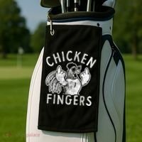 Chicken Fingers Funny Offensive Golf Towel thumb 2