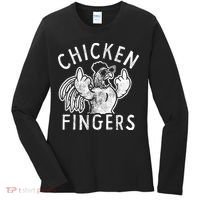 Chicken Fingers Funny Offensive Women's Long Sleeve Shirt thumb 0