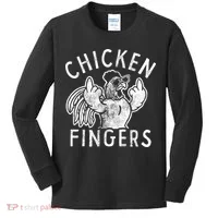 Chicken Fingers Funny Offensive Kids Long Sleeve Shirt thumb 0
