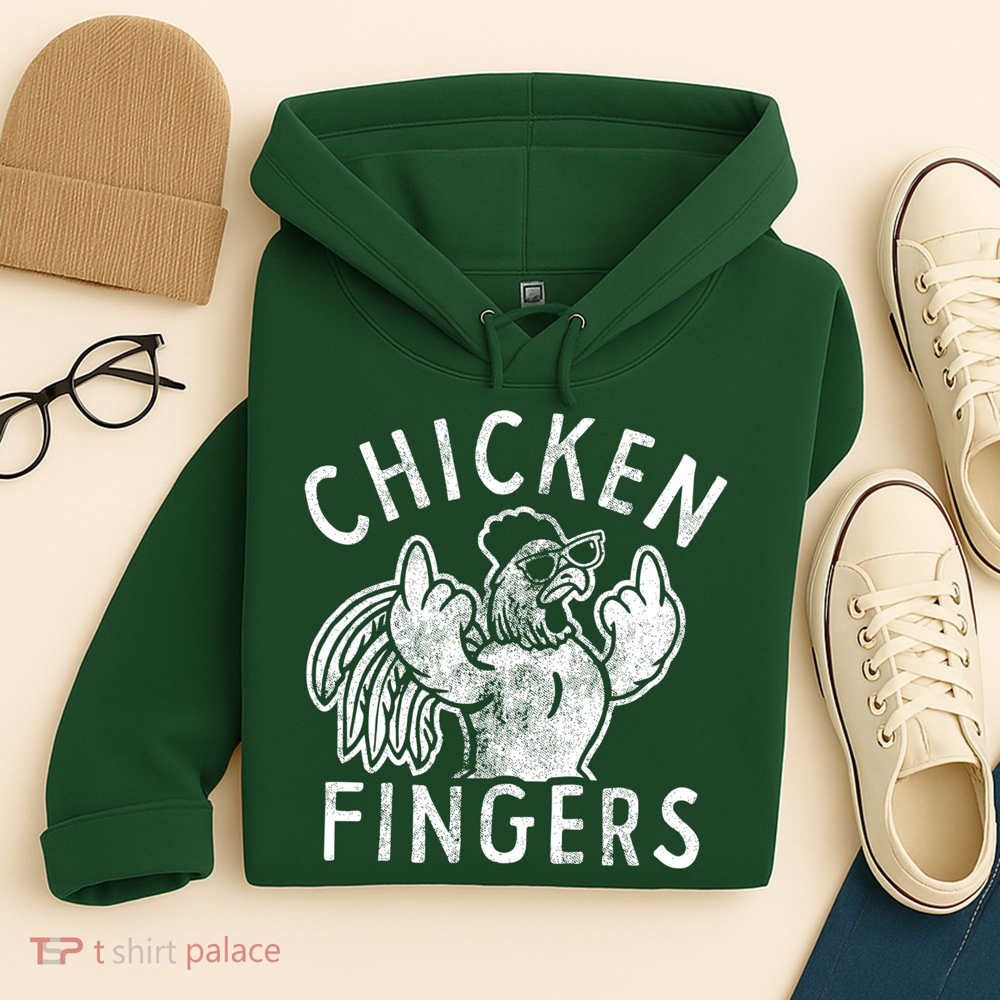 Chicken Fingers Funny Offensive Hoodie