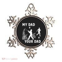 Captain Firefighter Father Funny Fireman Dad My Dad Your Dad Ornament thumb 0