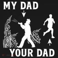 Captain Firefighter Father Funny Fireman Dad My Dad Your Dad Ornament thumb 1