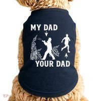Captain Firefighter Father Funny Fireman Dad My Dad Your Dad Doggie Tank thumb 0
