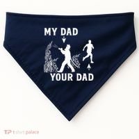 Captain Firefighter Father Funny Fireman Dad My Dad Your Dad USA-Made Doggie Bandana thumb 0