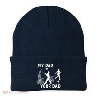 Captain Firefighter Father Funny Fireman Dad My Dad Your Dad Beanie thumb 0