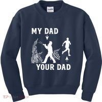 Captain Firefighter Father Funny Fireman Dad My Dad Your Dad Kids Sweatshirt thumb 0