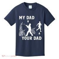 Captain Firefighter Father Funny Fireman Dad My Dad Your Dad Kids T-Shirt thumb 0