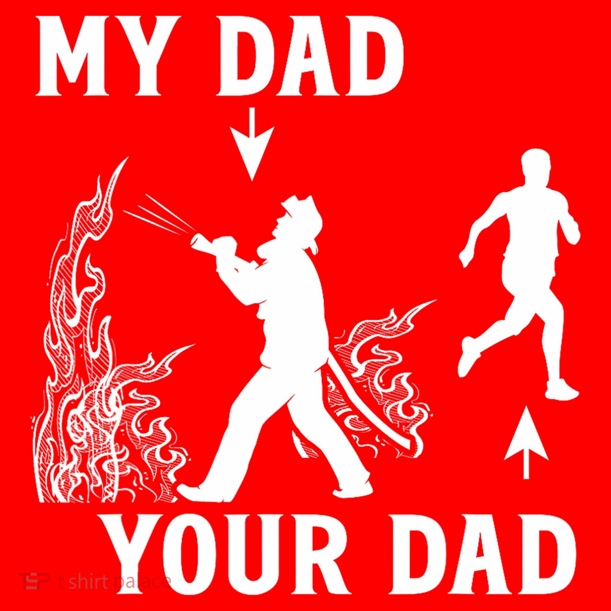 Captain Firefighter Father Funny Fireman Dad My Dad Your Dad Santa Hat