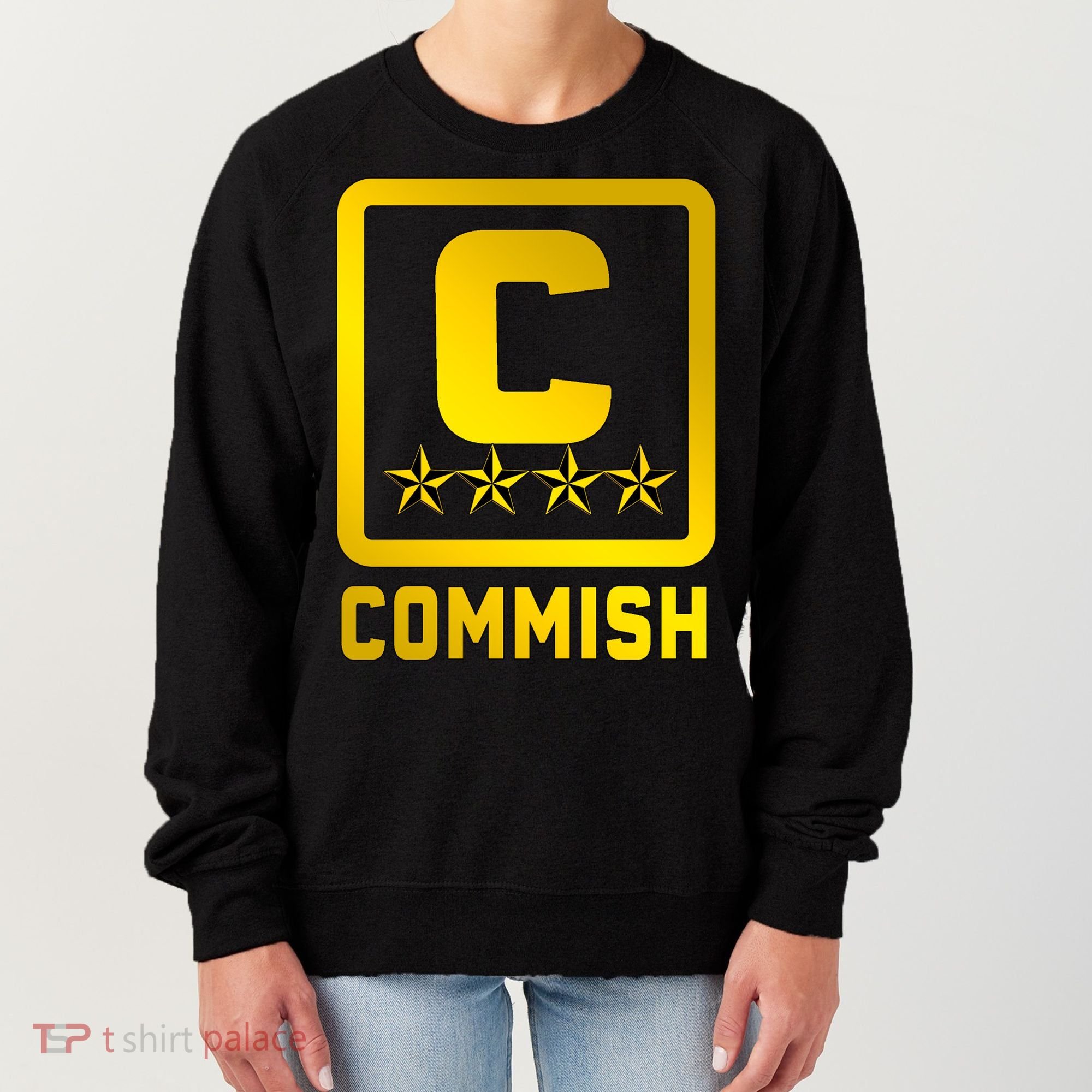 Commish Fantasy Football Logo Back And Front Pocket Logo Women's Sweatshirt