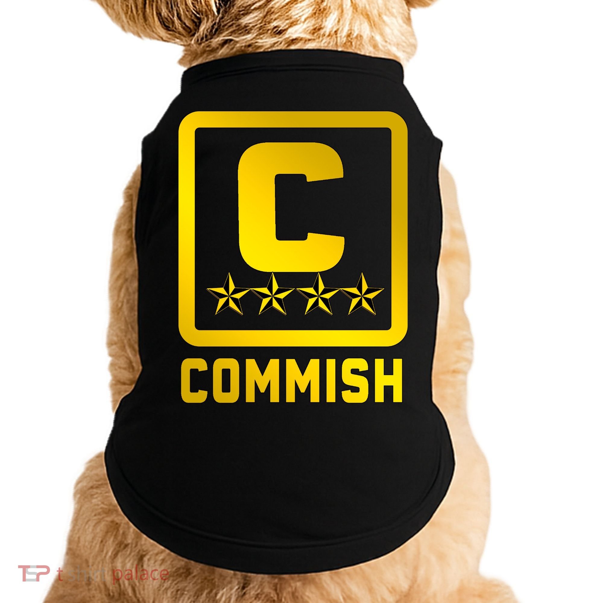 Commish Fantasy Football Logo Back And Front Pocket Logo Doggie Tank