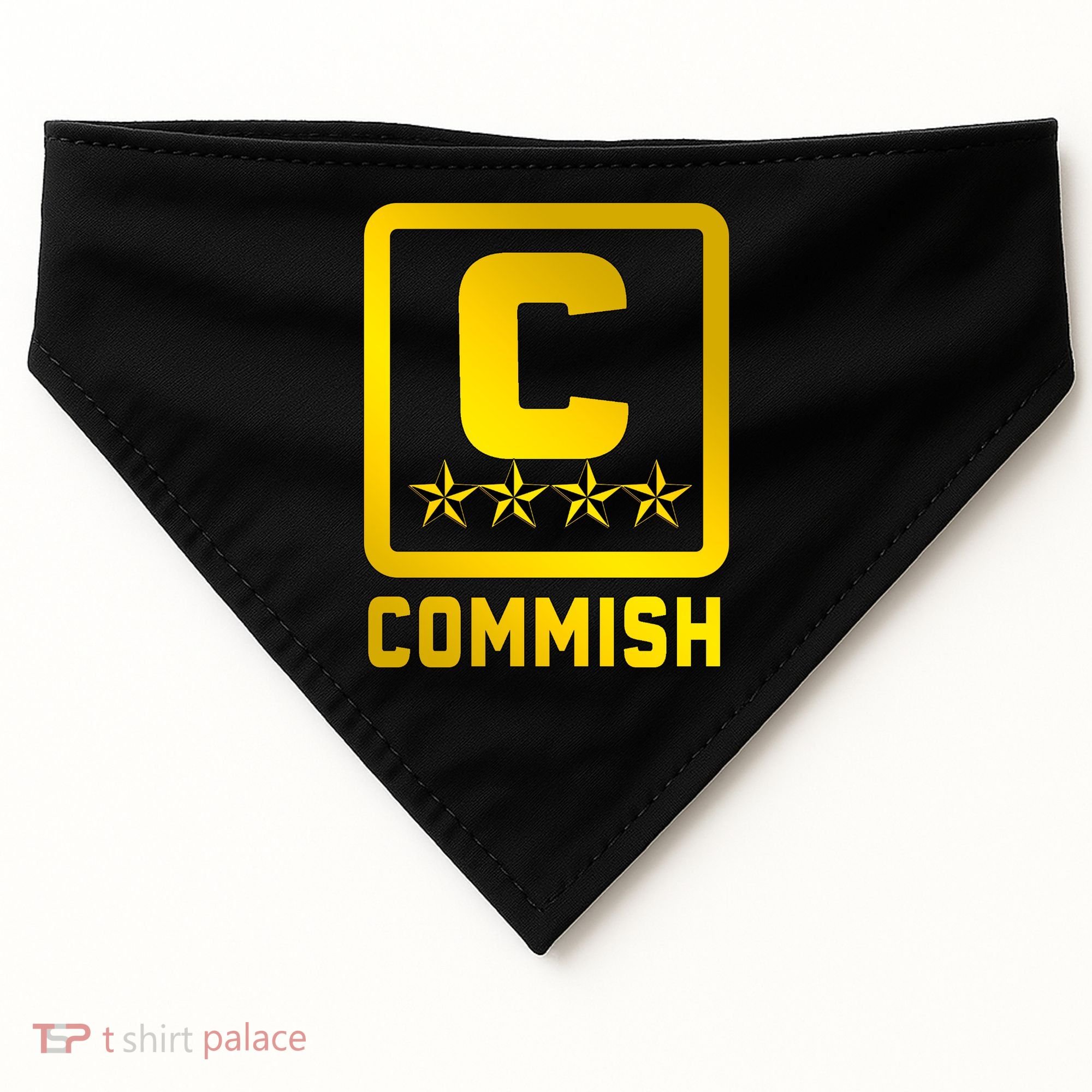 Commish Fantasy Football Logo Back And Front Pocket Logo USA-Made Doggie Bandana