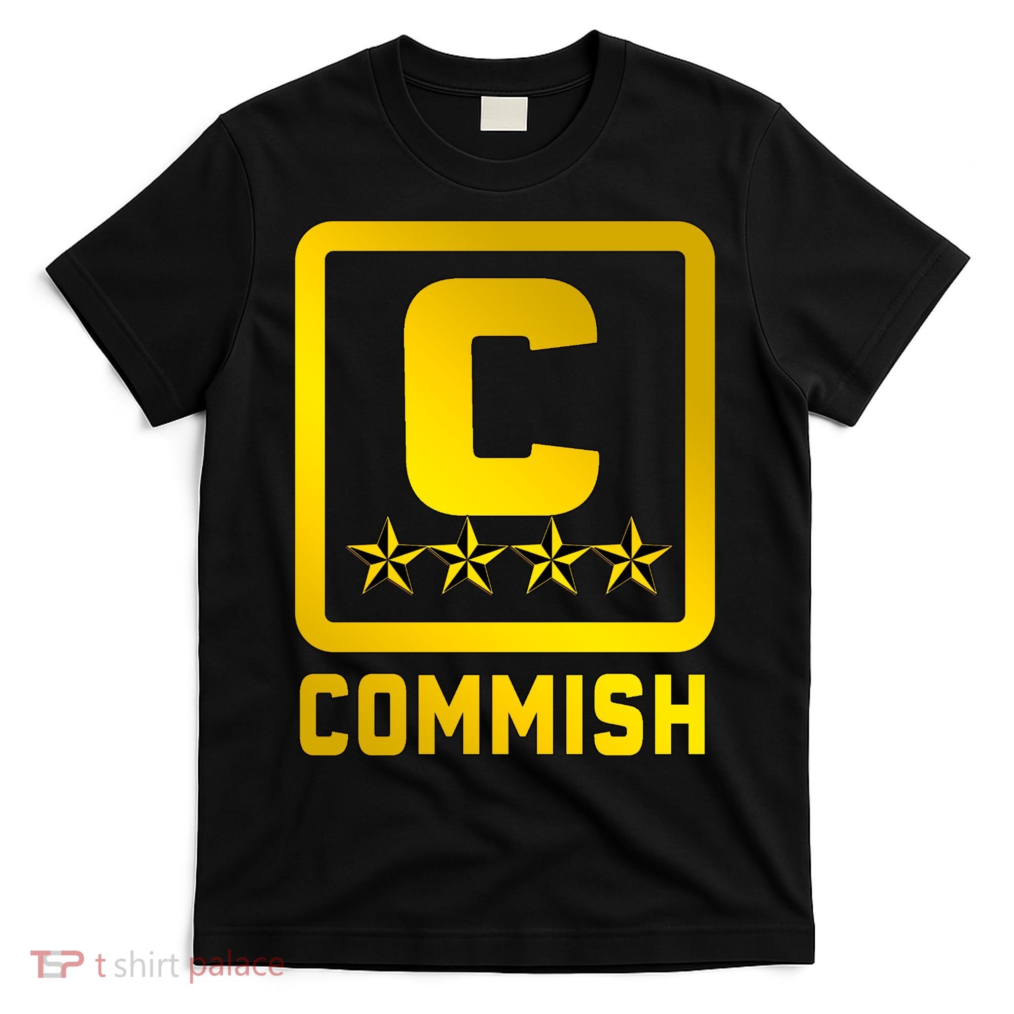 Commish Fantasy Football Logo Back And Front Pocket Logo T-Shirt
