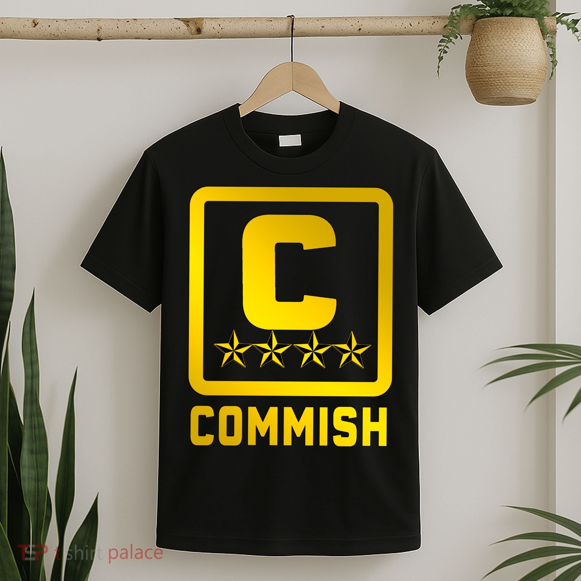 Commish Fantasy Football Logo Back And Front Pocket Logo T-Shirt