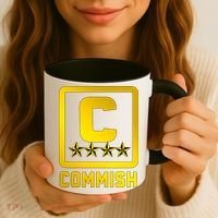 Commish Fantasy Football Logo Back And Front Pocket Logo Coffee Mug thumb 3