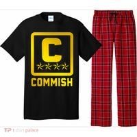 Commish Fantasy Football Logo Back And Front Pocket Logo Pajama Set thumb 0