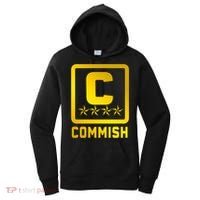 Commish Fantasy Football Logo Back And Front Pocket Logo Women's Hoodie thumb 0