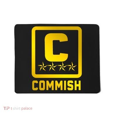 Commish Fantasy Football Logo Back And Front Pocket Logo Mousepad