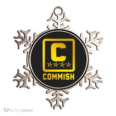 Commish Fantasy Football Logo Back And Front Pocket Logo Ornament