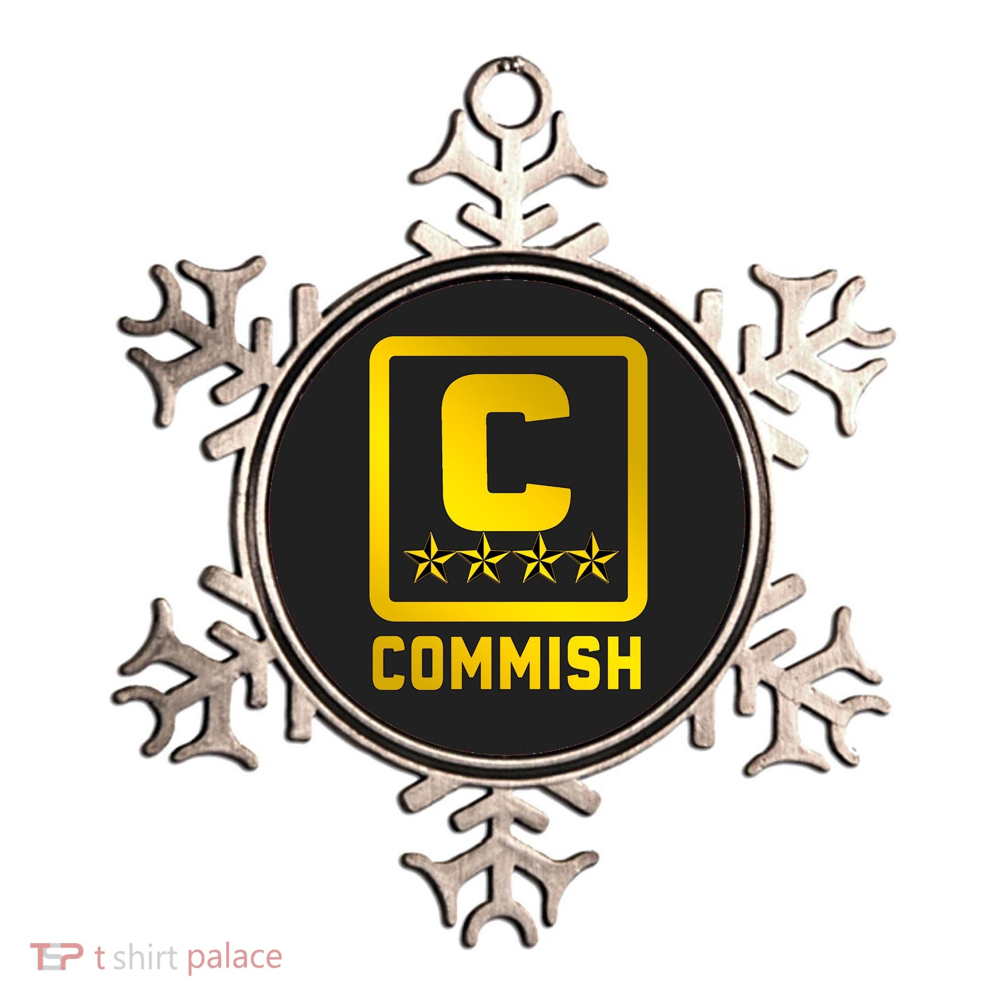 Commish Fantasy Football Logo Back And Front Pocket Logo Ornament